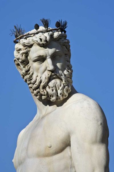 Italy, Florence Statue of Roman god Neptune